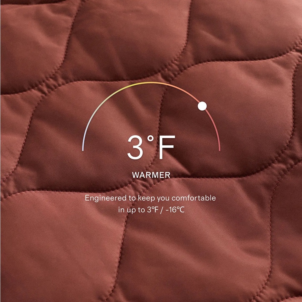 NWT Quince Women Featherless Quilted Long Puffer Jacket Redwood Brown M - Picture 8 of 11